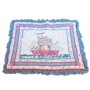 Lambs Ivy Noah's Ark Baby Quilted Crib Comforter | EUC